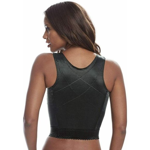 Cortland Intimates Women's Long Line Back Support Soft Cup Bra, Black, 40D - Picture 2 of 3